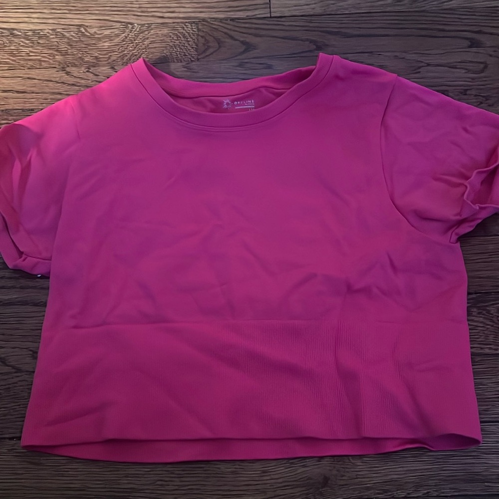 Pink workout crop top